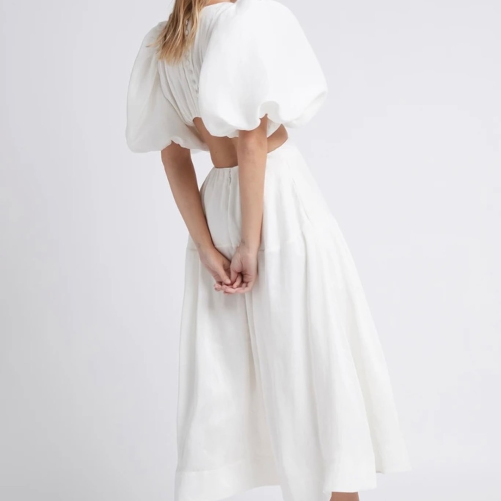 Aje - Vanades Cut Out Ring Midi Dress (Ivory) - Picture 2 of 5